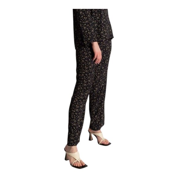 NWT GANNI Ditsy Floral Straight Leg Pull-on Pants Prairie Women's 44 / US 14 - Picture 4 of 10